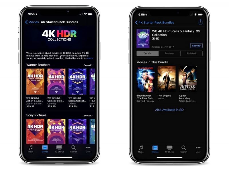 Apple Launches iTunes Sale With 4K HDR Bundles Starting at $19.99 for Three Movies